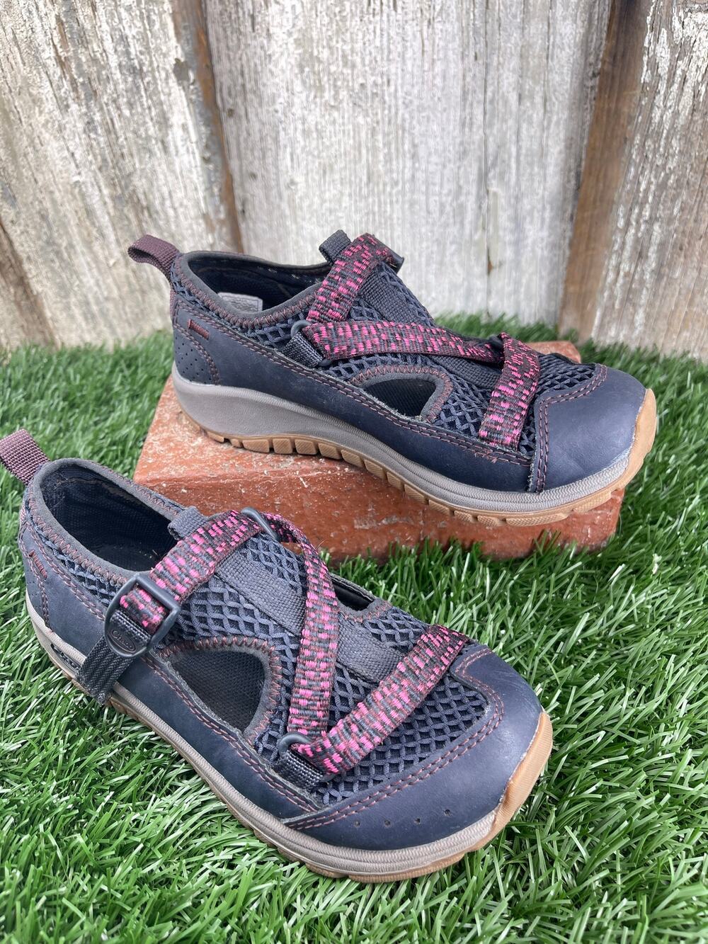 Chaco Kids' Odyssey Hiking Athletic Shoes Sandals Blue Pink Girls US 13